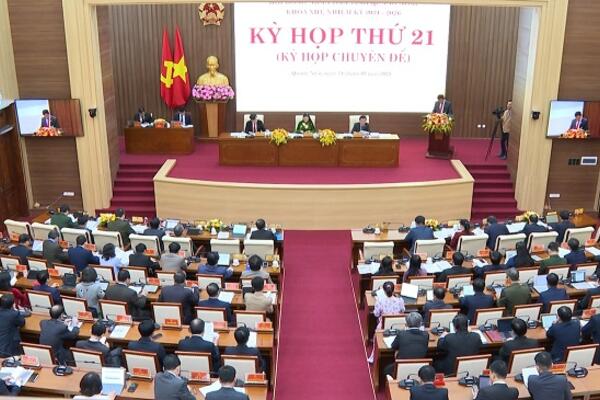 Kỳ họp thứ 21, HĐND tỉnh thông qua nhiều nội dung quan trọng